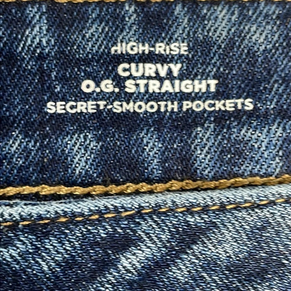 NWT Old Navy High Rise Curvy O.G. Straight Secret Smooth Pockets Jeans 24 - Picture 13 of 16
